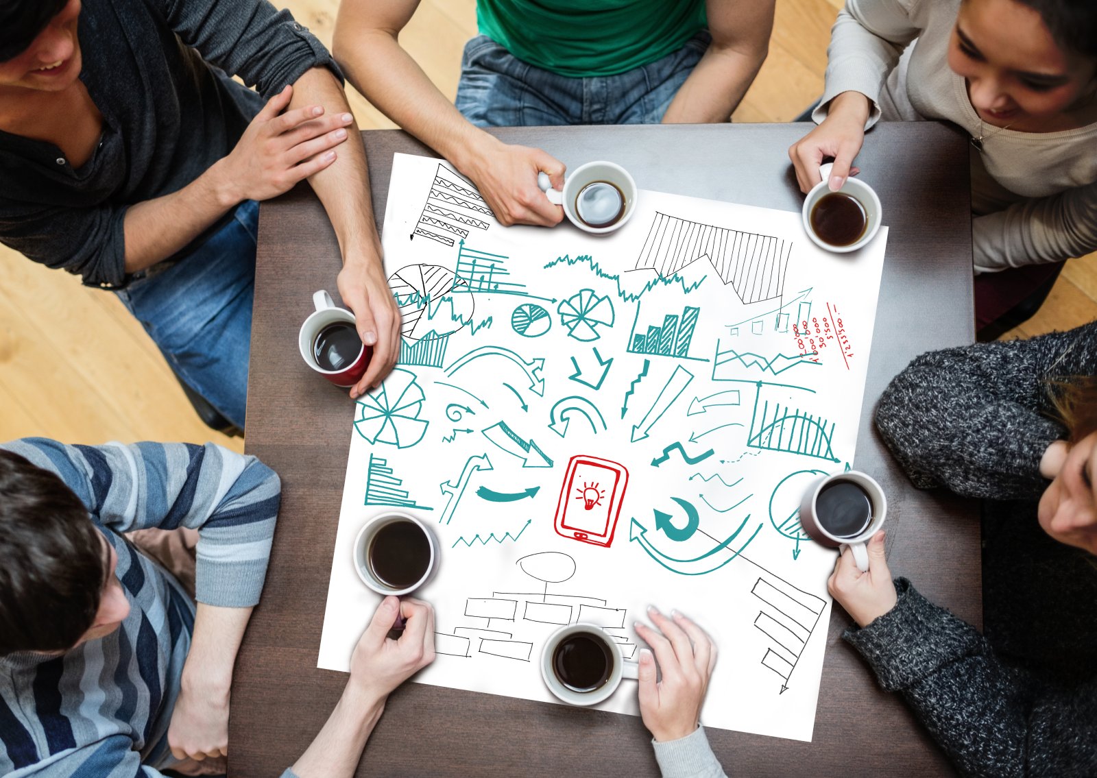 Jak pisać opisy na Instagram, które zatrzymują uwagę i budują relację z odbiorcą 5 collaborative team brainstorming around table with 2026 09 25 02 33 07 utc
